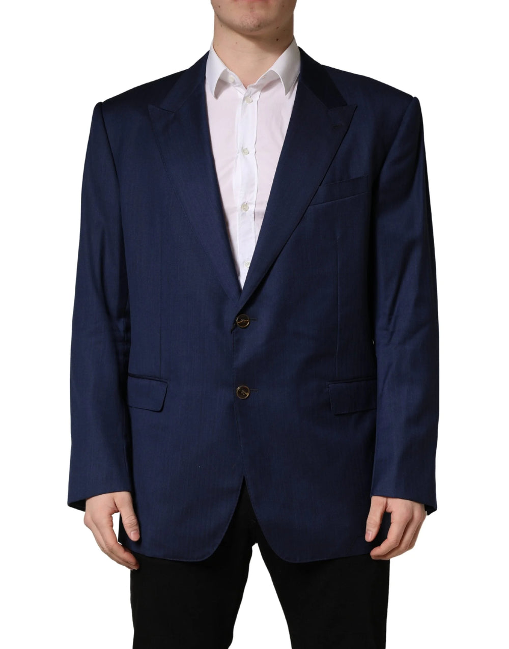 Dolce & Gabbana Blue Single Breasted 2 Button Suit Jacket - IT56 | XXL