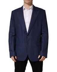 Dolce & Gabbana Blue Single Breasted 2 Button Suit Jacket - IT58 | 3XL