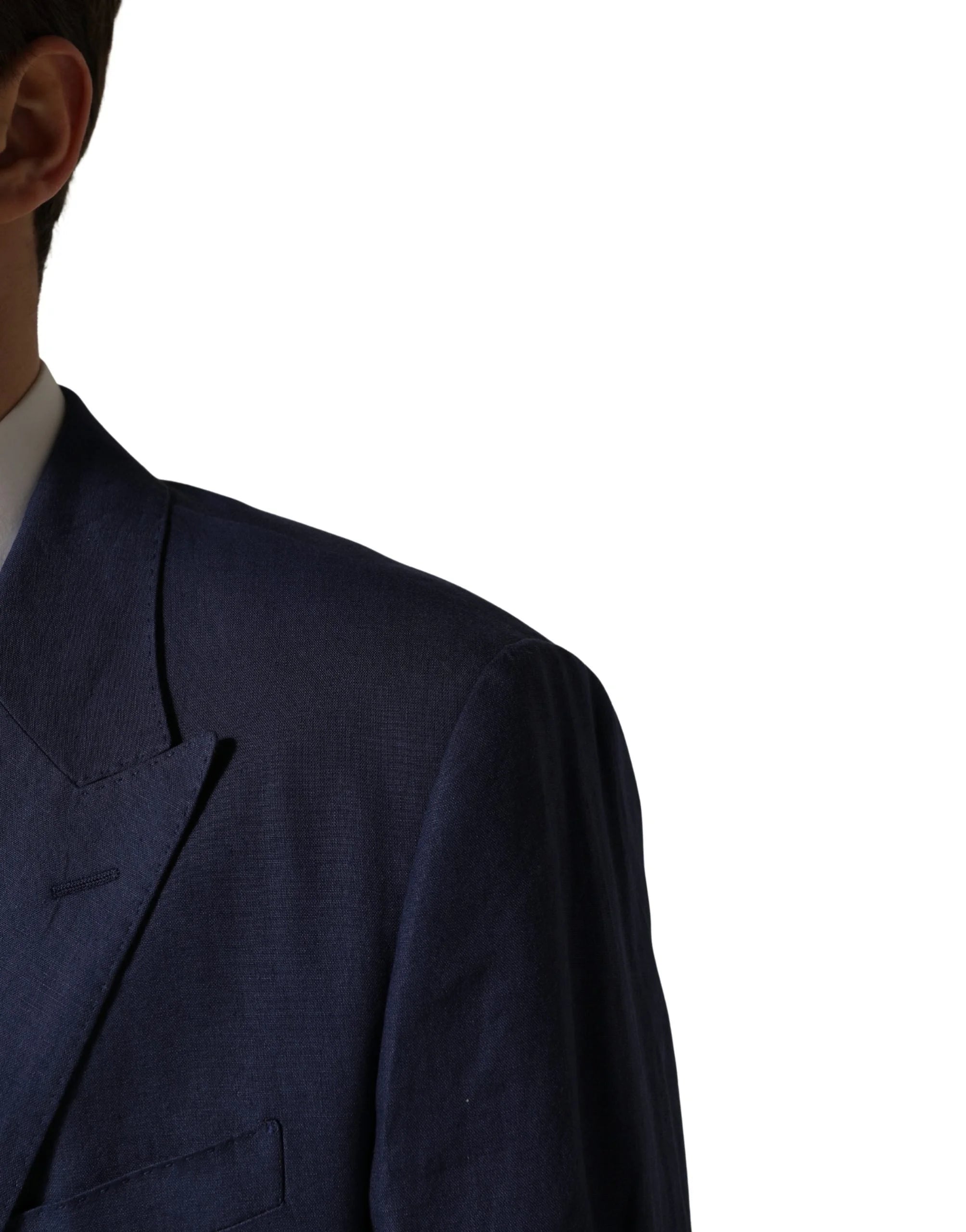 Dolce & Gabbana Blue Single Breasted 2 Button Suit Jacket - IT58 | 3XL