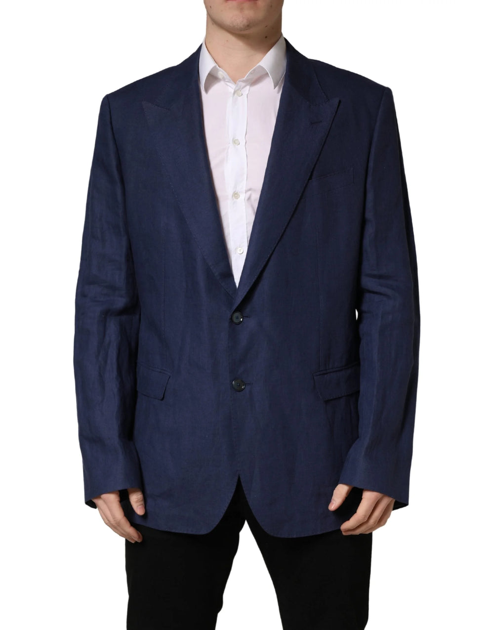 Dolce & Gabbana Blue Single Breasted 2 Button Suit Jacket - IT58 | 3XL