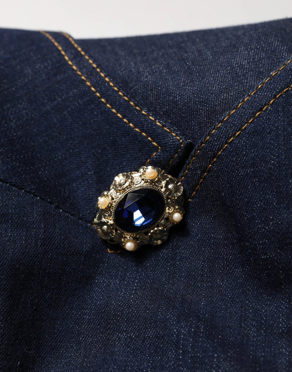 Dolce & Gabbana Blue Single-Breasted Denim Blazer Jacket - IT38 | XS