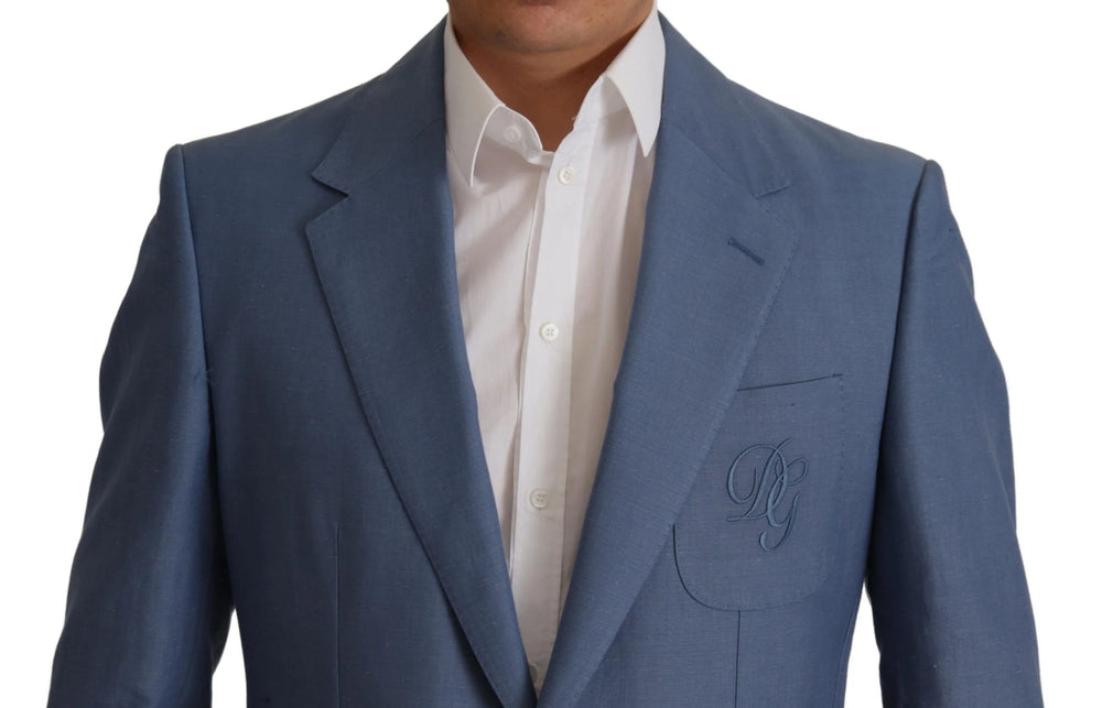 Dolce & Gabbana Blue Single Breasted Logo Blazer Jacket - IT48 | M - Sport Jackets