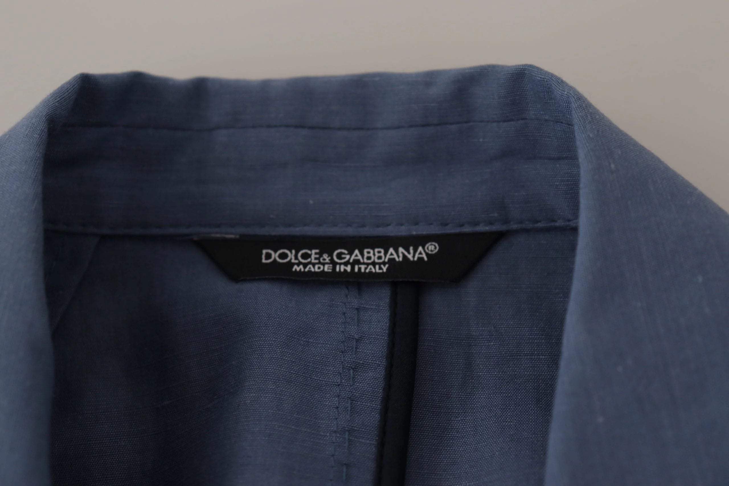 Dolce & Gabbana Blue Single Breasted Logo Blazer Jacket - IT48 | M - Sport Jackets