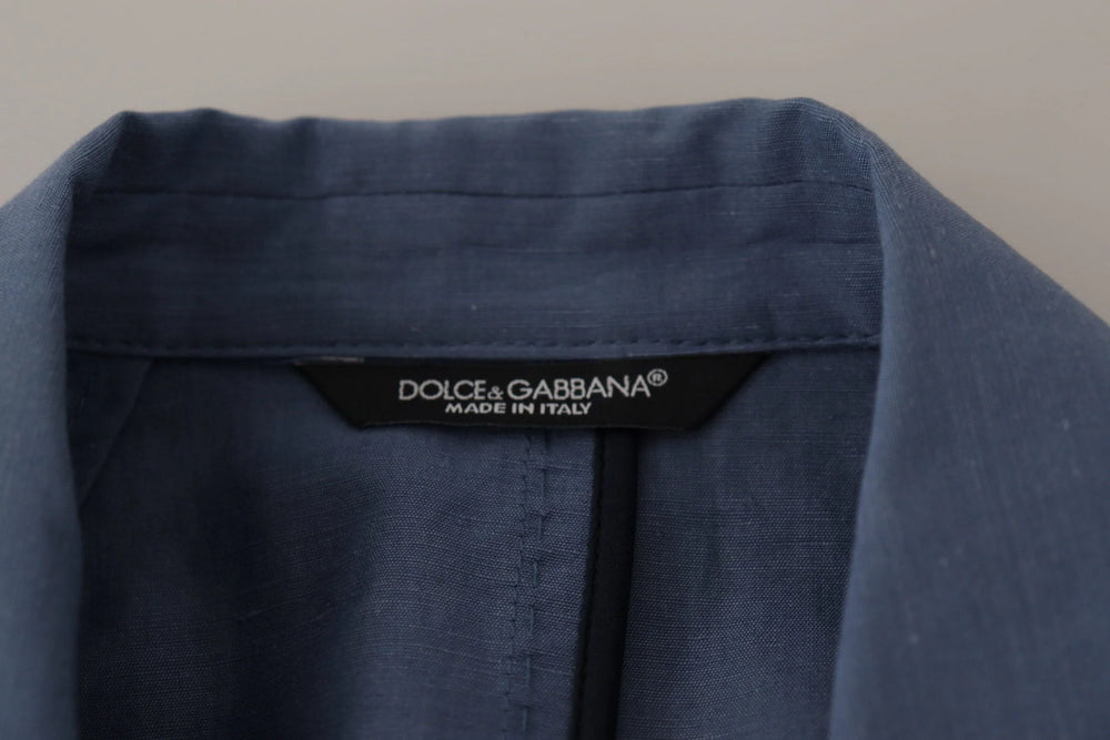 Dolce & Gabbana Blue Single Breasted Logo Blazer Jacket - IT48 | M - Sport Jackets