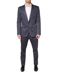Dolce & Gabbana Blue Single Breasted MARTINI 2 Piece Suit