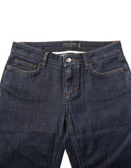 Dolce & Gabbana Blue Skinny Cotton Mid Waisted Denim Jeans - Jeans