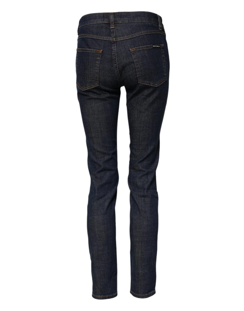 Dolce & Gabbana Blue Skinny Cotton Mid Waisted Denim Jeans - Jeans