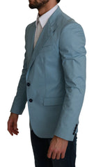 Dolce & Gabbana Blue Slim Fit Coat Jacket MARTINI Blazer - IT48 | M - Sport Jackets