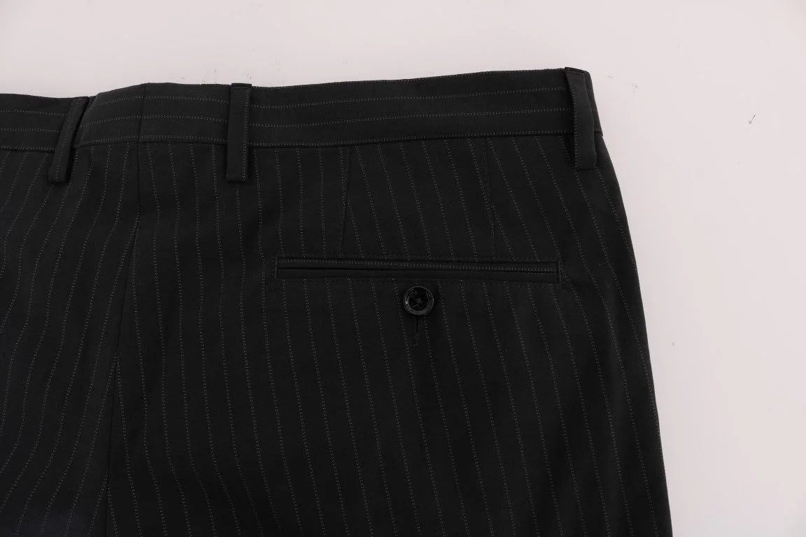 Dolce & Gabbana Blue Striped Cotton Dress Formal Pants - IT52 | XL - Trousers