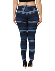 Dolce & Gabbana Blue Striped Cotton Stretch Denim Jeans - IT44 | L