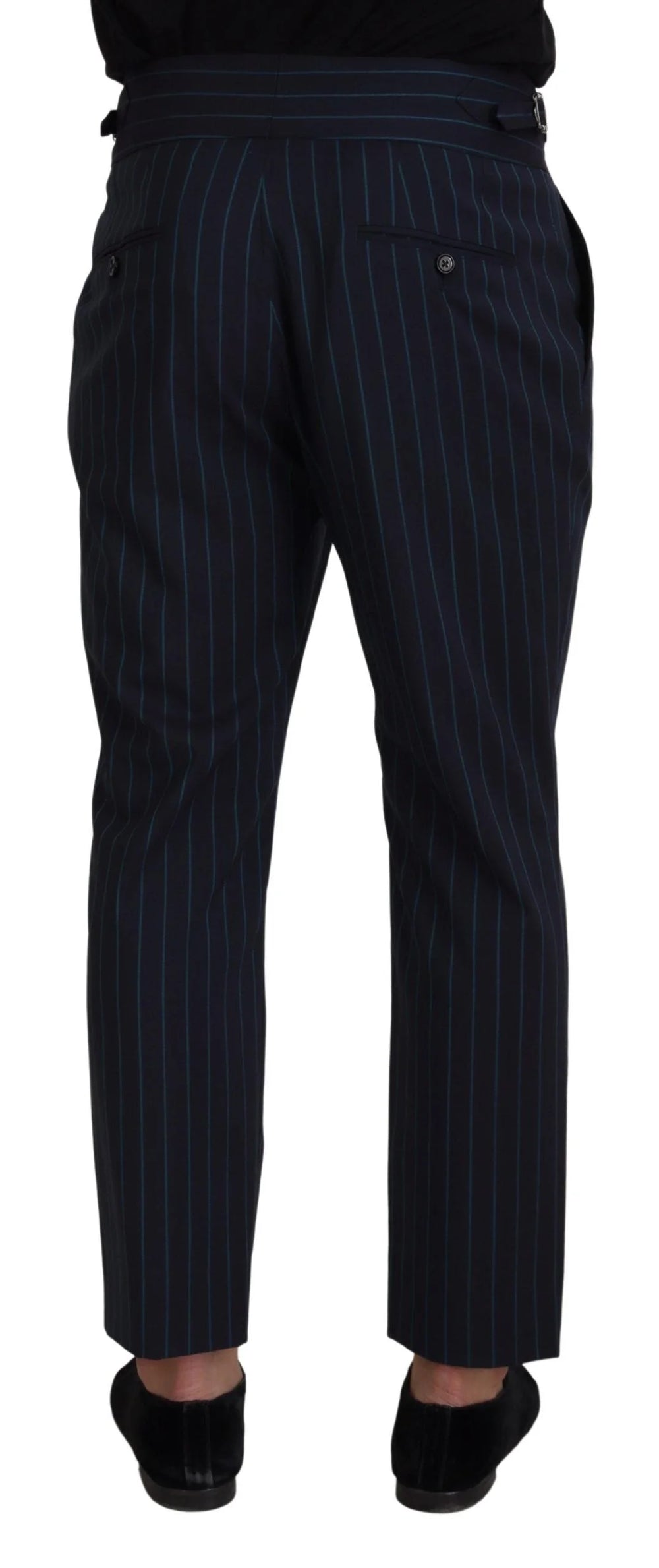Dolce & Gabbana Blue Striped Men Formal Pants - IT50 | L