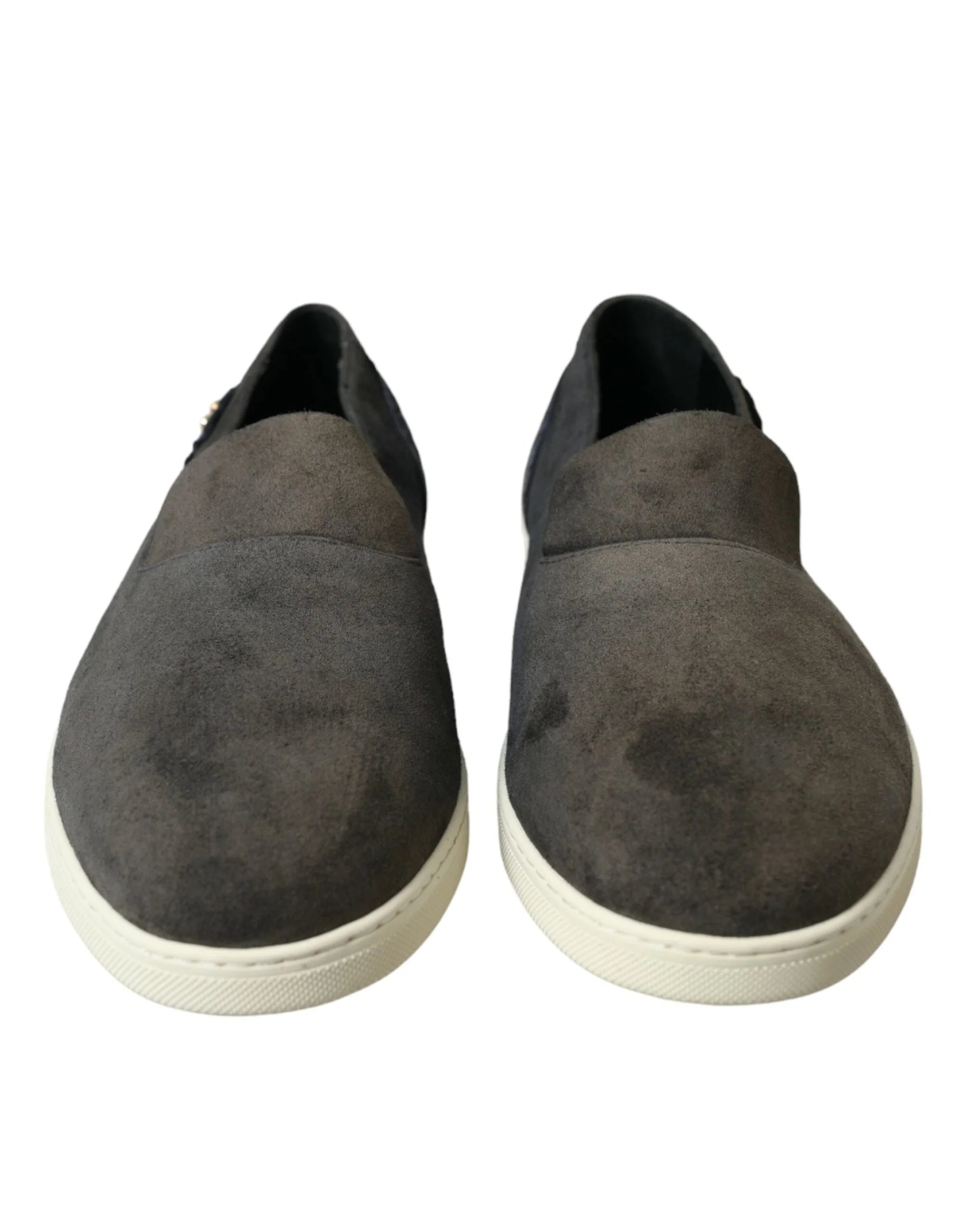 Dolce & Gabbana Blue Suede Caiman Men Loafers Slippers Shoes - EU41/US8