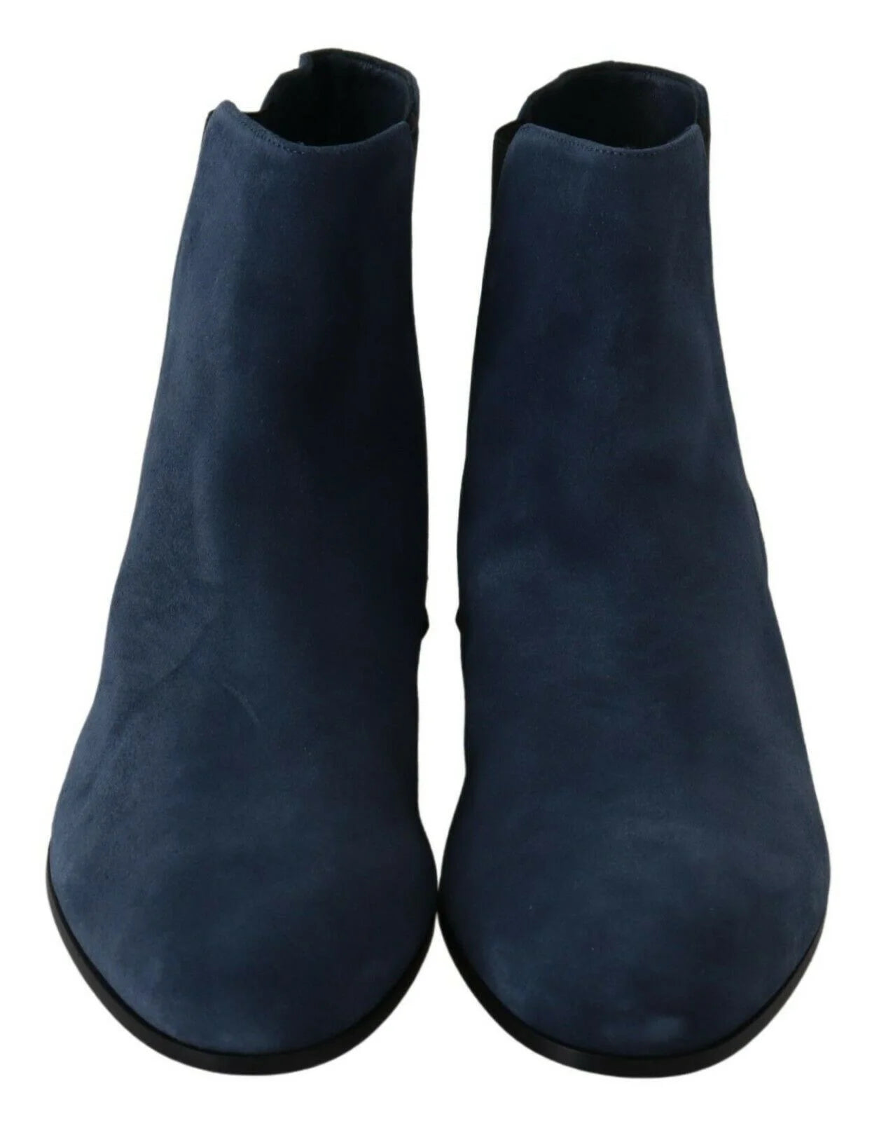 Dolce & Gabbana Blue Suede Embellished Studded Boots Shoes - EU38.5/US8