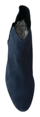 Dolce & Gabbana Blue Suede Embellished Studded Boots Shoes - EU38.5/US8