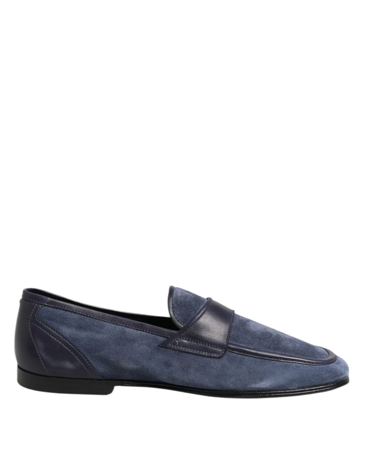 Dolce & Gabbana Blue Suede Leather Loafers Moccasin Shoes - Flats