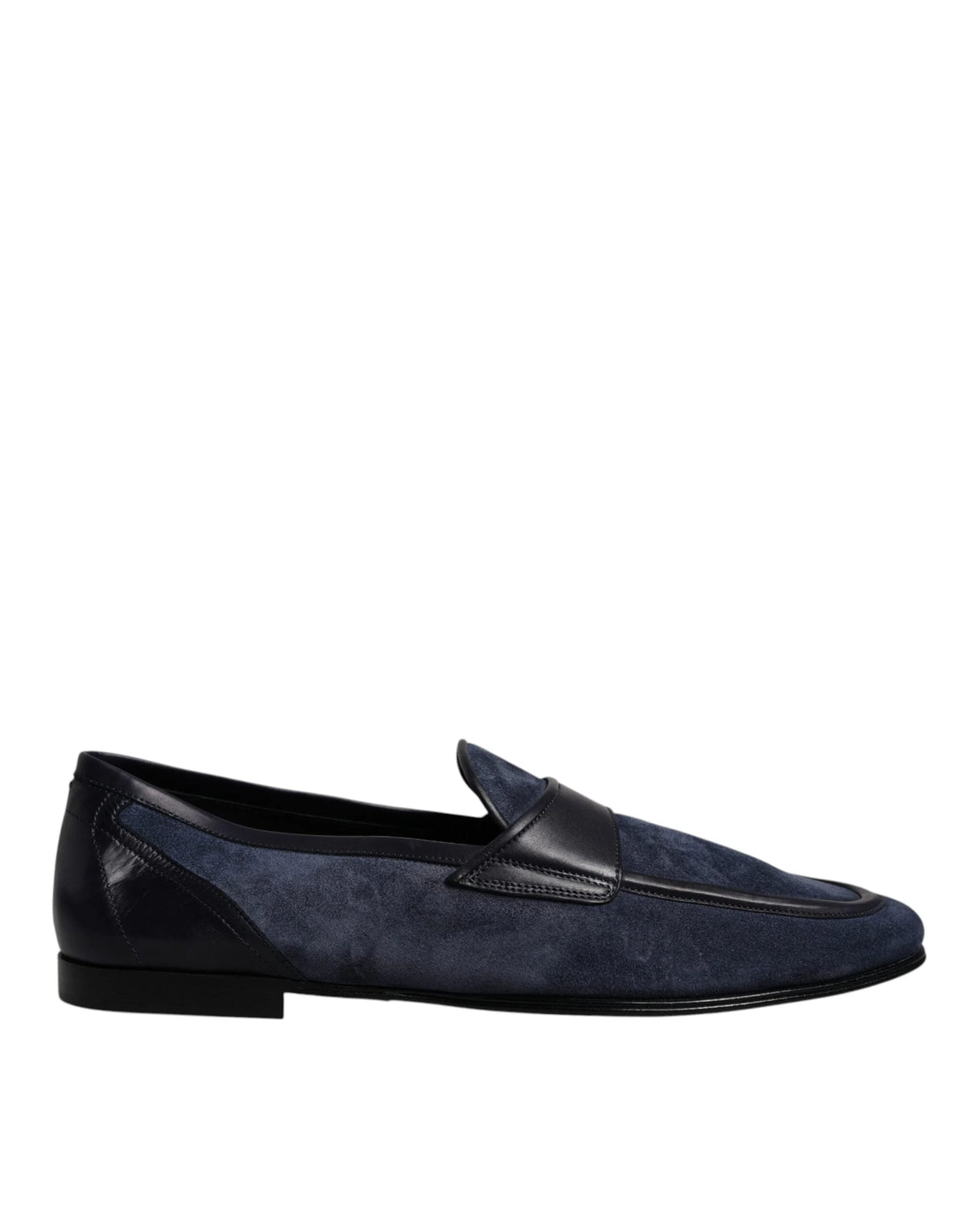 Dolce & Gabbana Blue Suede Leather Shoes Loafer Moccasin Shoes - EU43/US10 - Flats