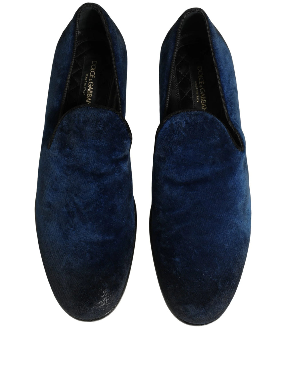 Dolce & Gabbana Blue Suede Slip On Men Slippers Loafers Shoes - EU44/US11