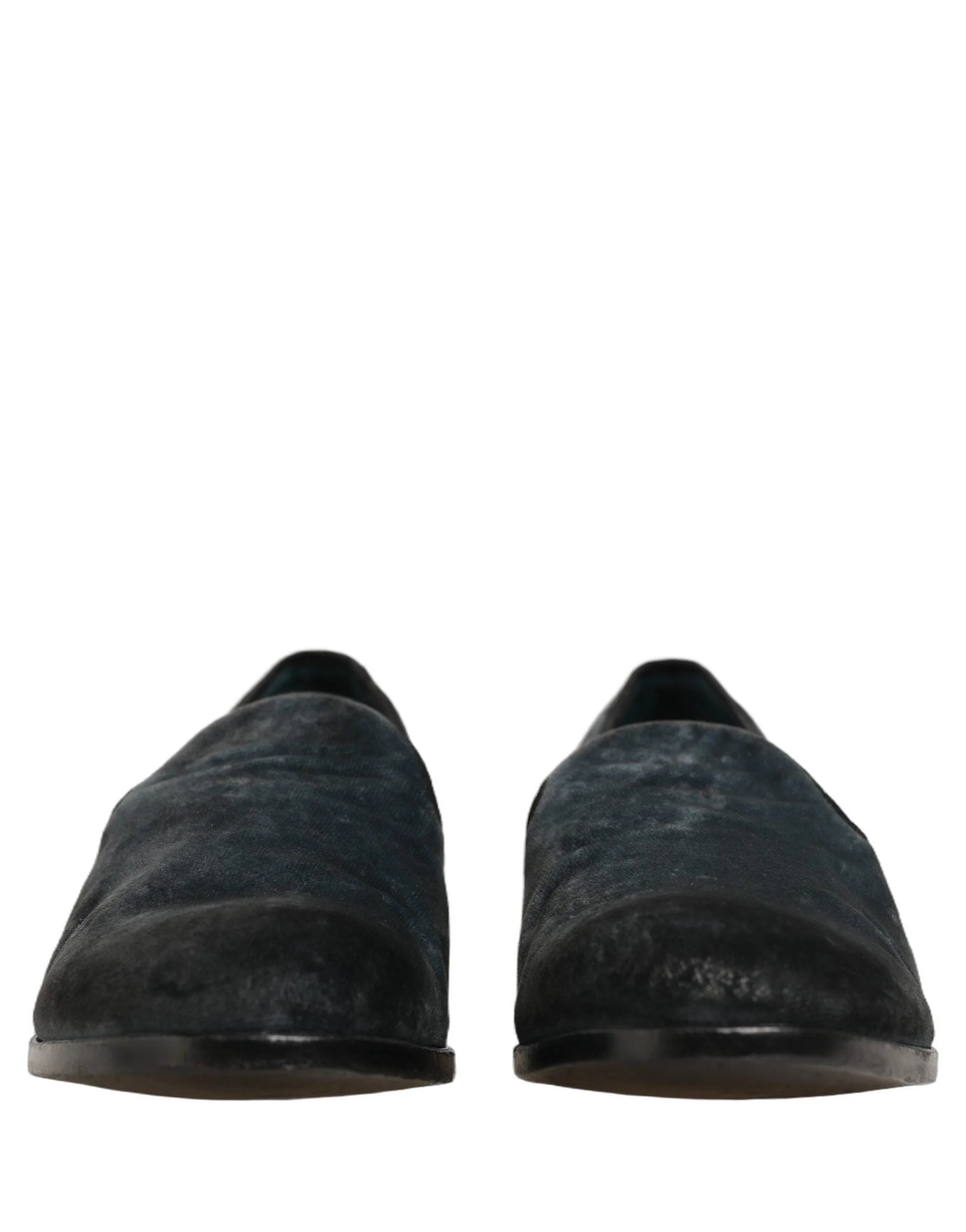 Dolce & Gabbana Blue Suede Slip On Men Slippers Loafers Shoes - EU41/US8