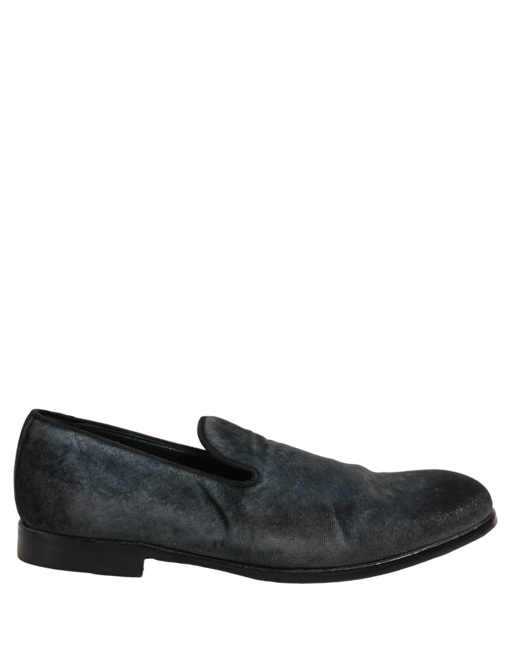 Dolce & Gabbana Blue Suede Slip On Men Slippers Loafers Shoes - EU41/US8
