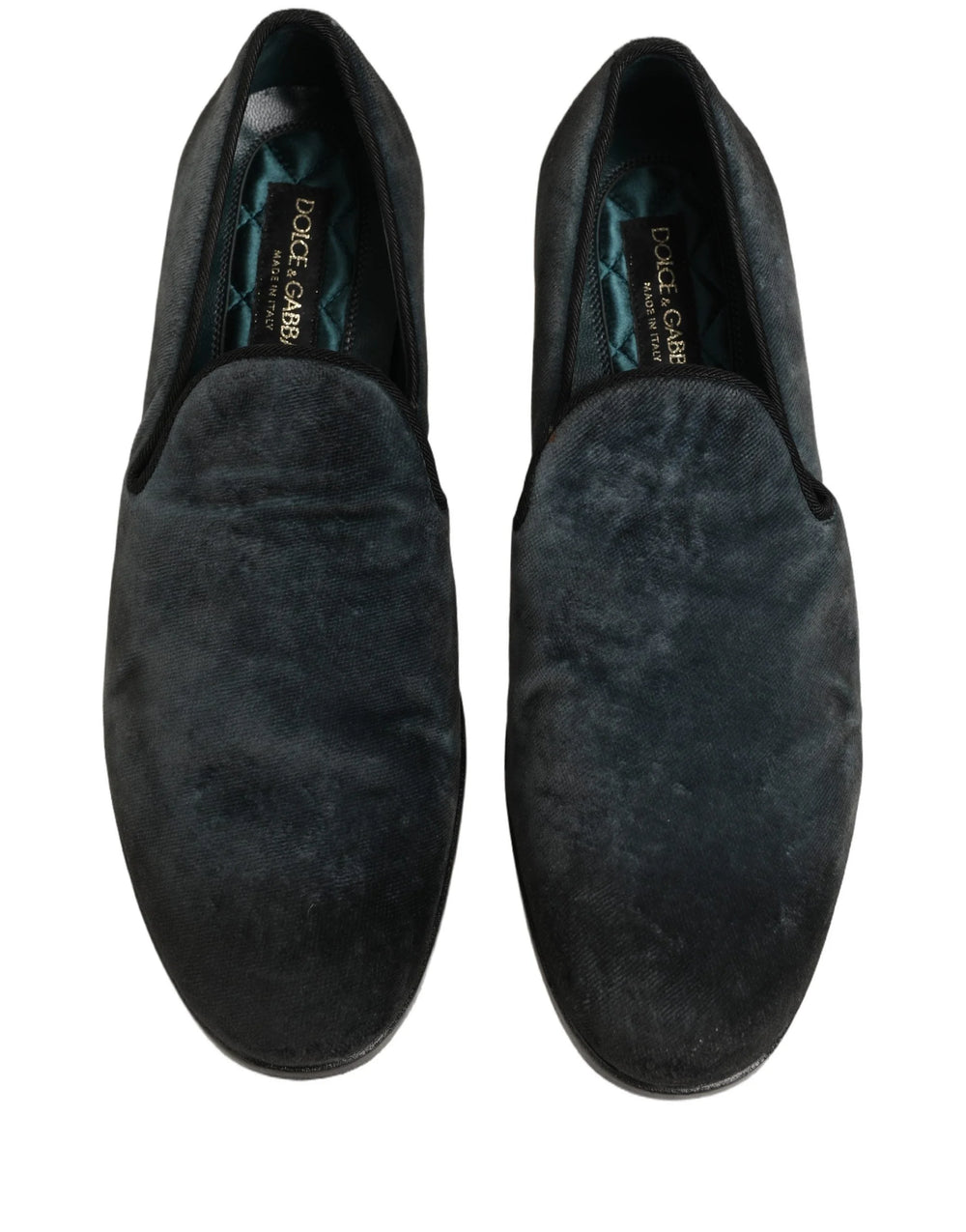 Dolce & Gabbana Blue Suede Slip On Men Slippers Loafers Shoes - EU41/US8