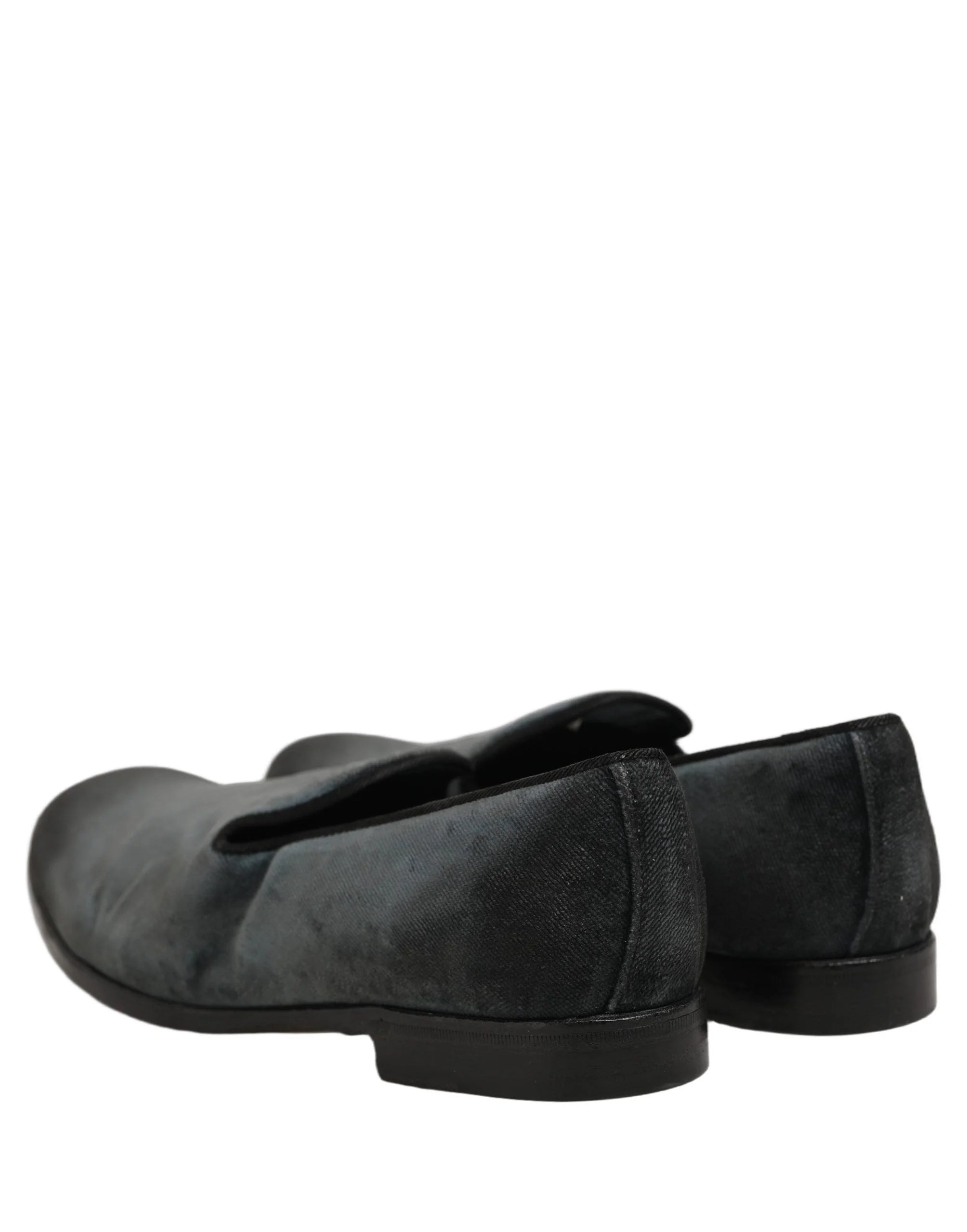 Dolce & Gabbana Blue Suede Slip On Men Slippers Loafers Shoes - EU41/US8