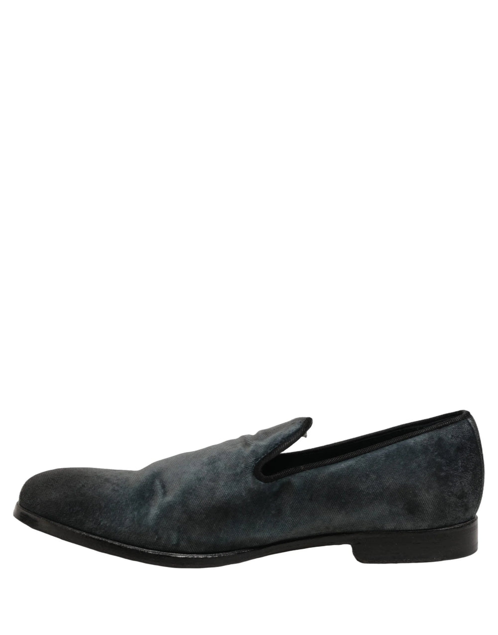 Dolce & Gabbana Blue Suede Slip On Men Slippers Loafers Shoes - EU41/US8
