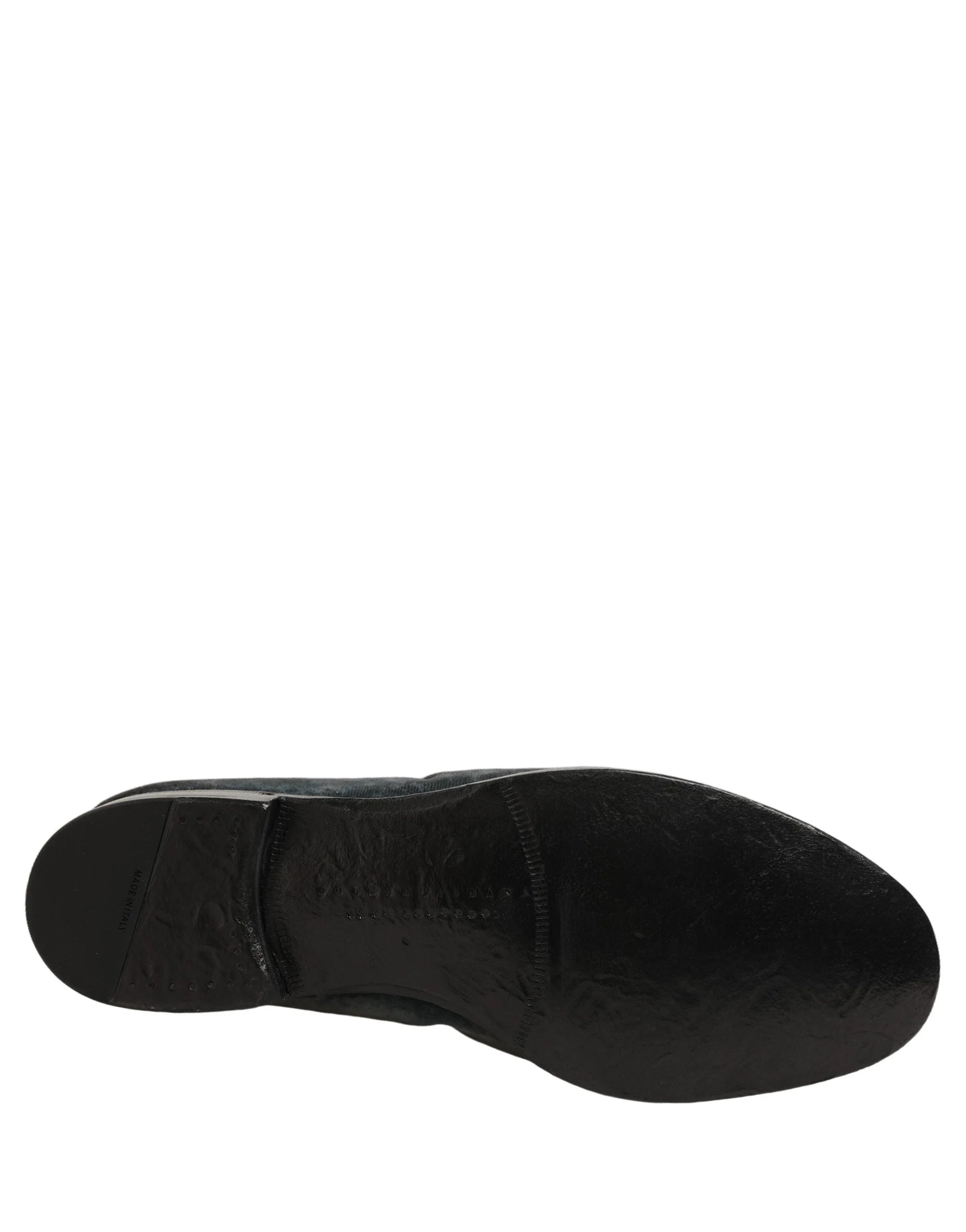 Dolce & Gabbana Blue Suede Slip On Men Slippers Loafers Shoes - EU41/US8