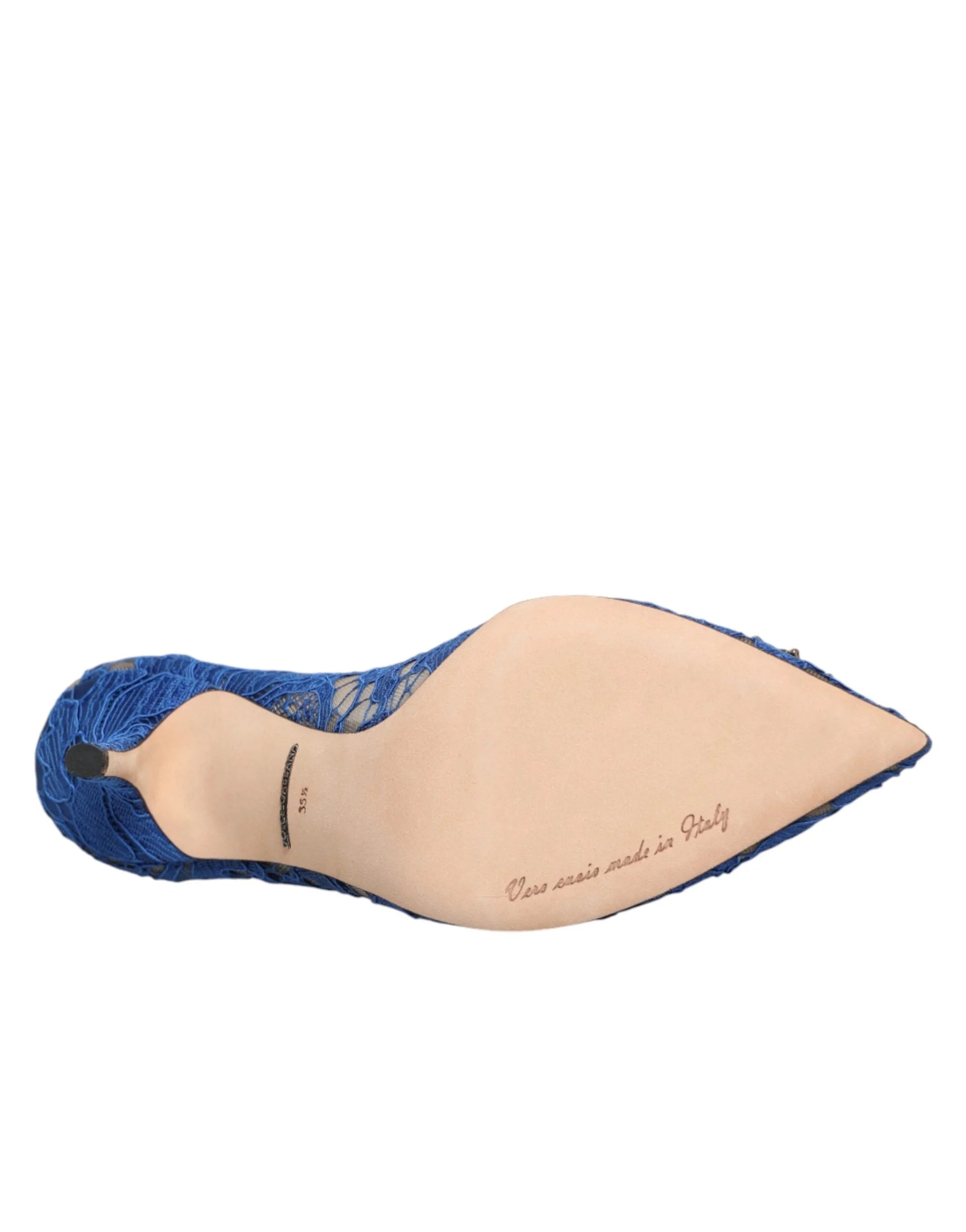 Dolce & Gabbana Blue Taormina Lace DEVOTION Pumps Shoes \ Heels