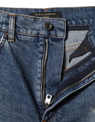 Dolce & Gabbana Blue Tattered Denim Cotton Hot Pants Shorts - IT40|S - Denim Shorts