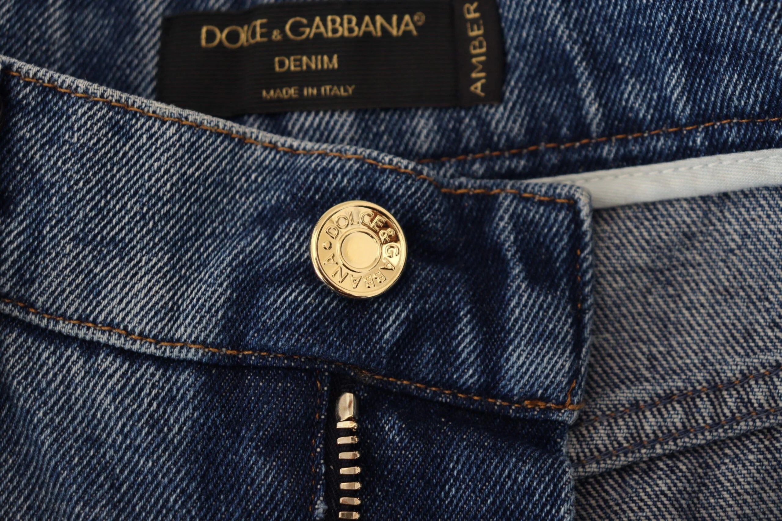 Dolce & Gabbana Blue Tattered Skinny Denim Cotton Jeans - IT38|XS - Jeans