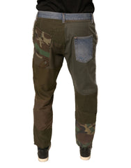 Dolce & Gabbana Blue Tattered Straight Cropped Denim Jeans - IT48 | M - Jeans