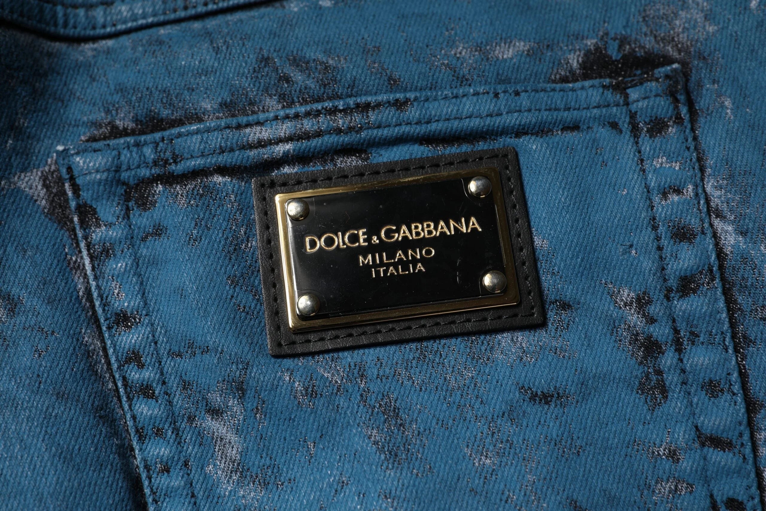 Dolce & Gabbana Blue Tie Dye Cotton Skinny Men Denim Jeans - IT48 | M - Jeans