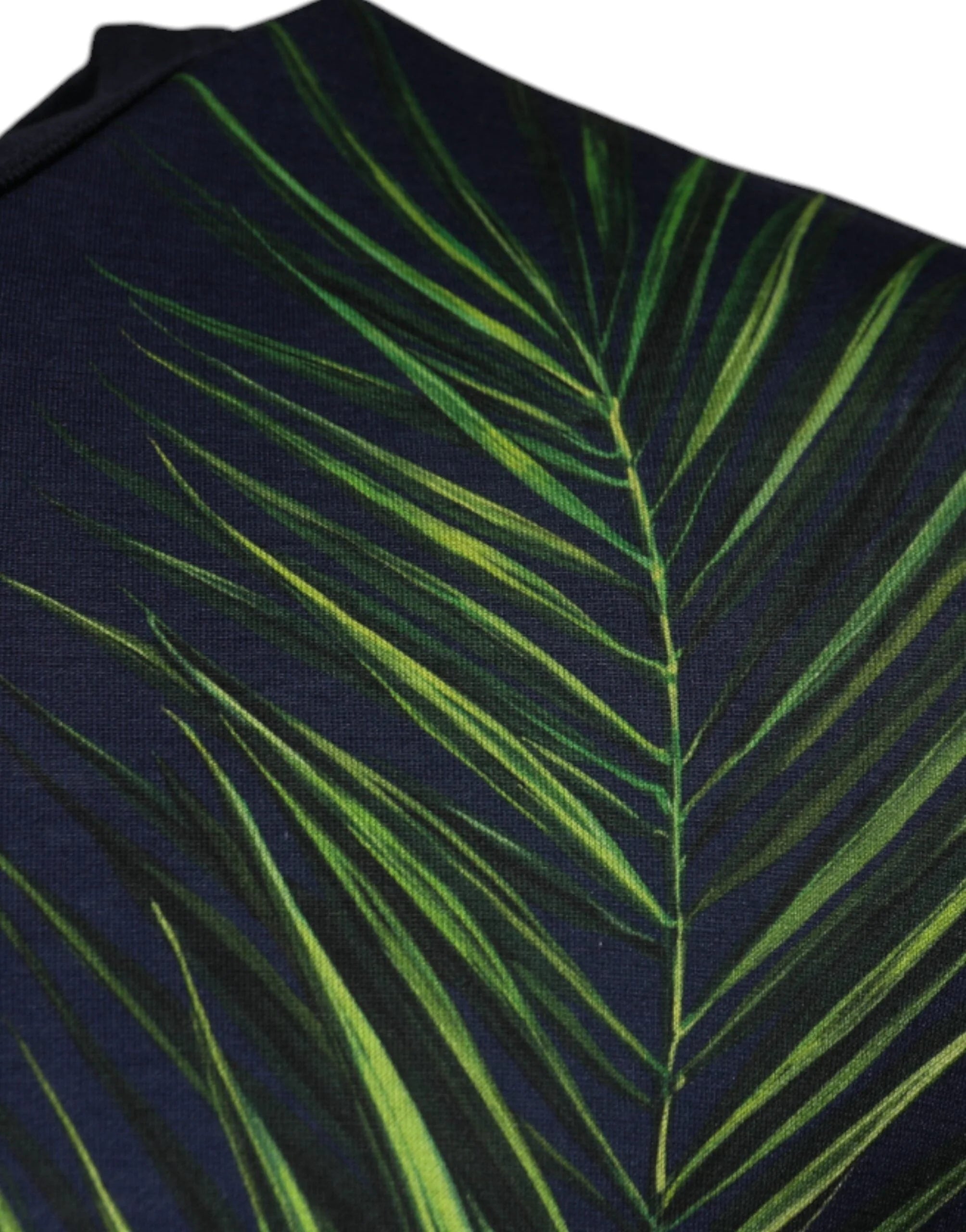 Dolce & Gabbana Blue Tree Print CrewNeck Short Sleeve T-shirt - T-Shirts