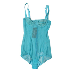 Dolce & Gabbana Blue Tulle Balconette Bra Bodysuit Underwear - IT2 | S