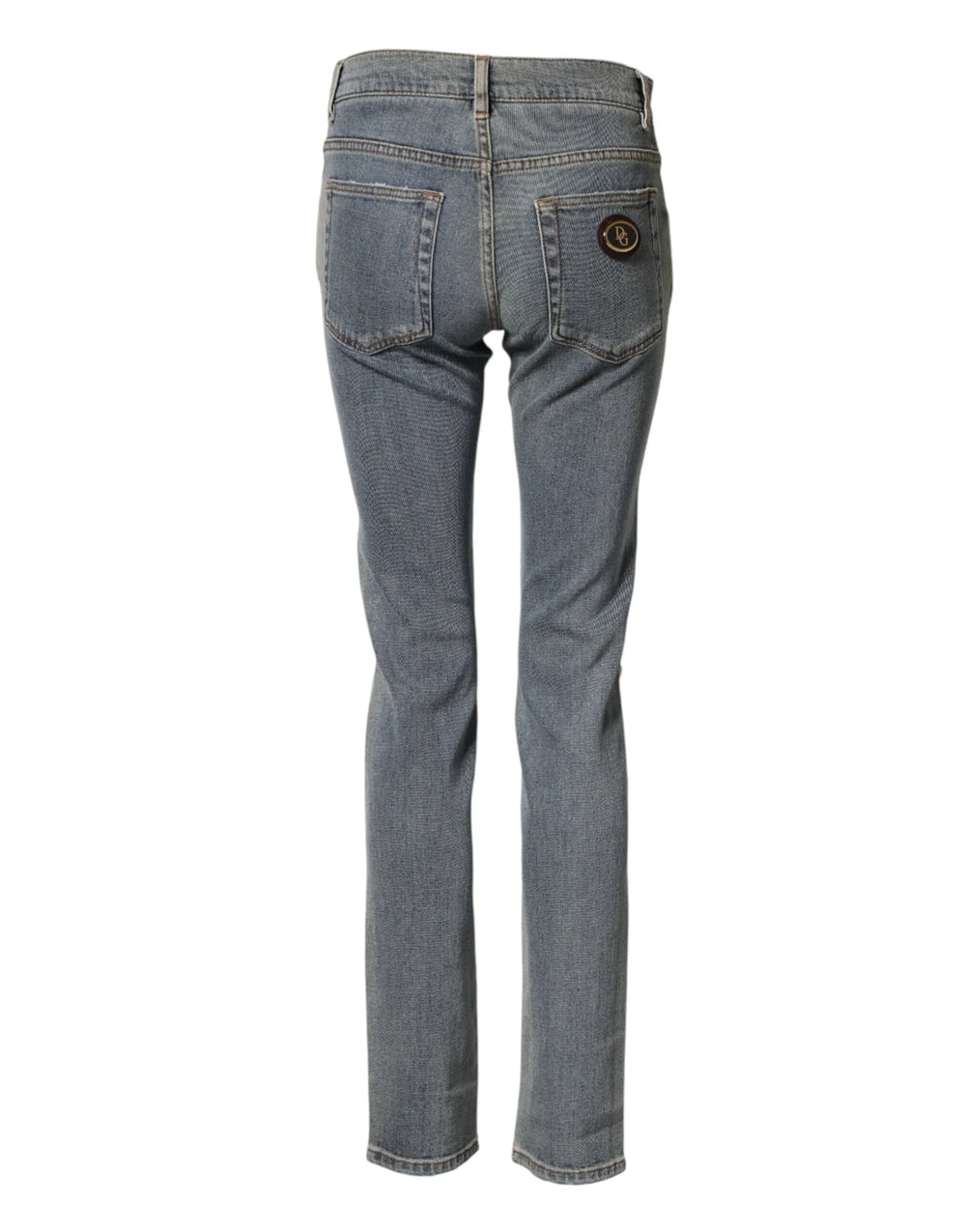Dolce & Gabbana Blue Two Tone Cotton Men Skinny Denim Jeans - IT44 | XS