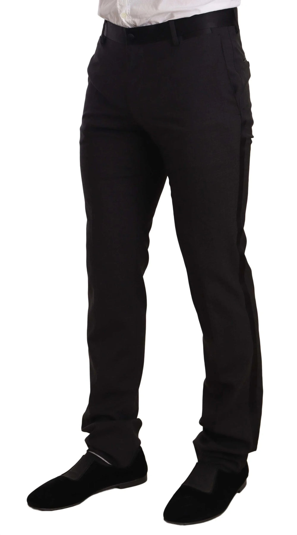 Dolce & Gabbana Blue Velvet Cotton Slim Fit Smoking Suit - IT46 | S - Tuxedos