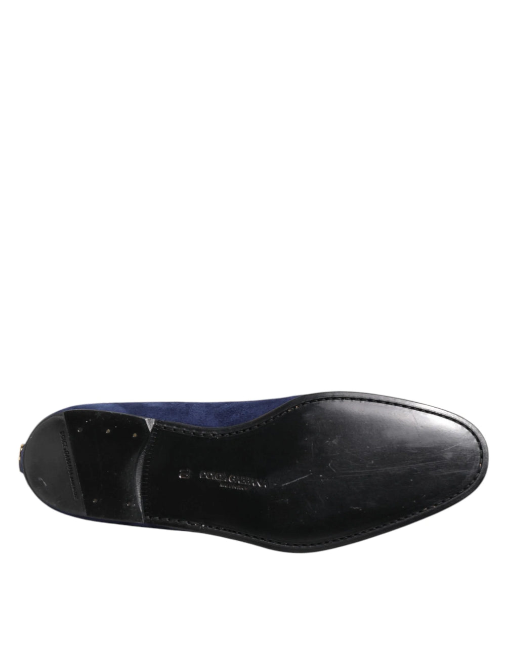 Dolce & Gabbana Blue Velvet DG Logo Loafers Formal Shoes - EU44/US11 - Flats