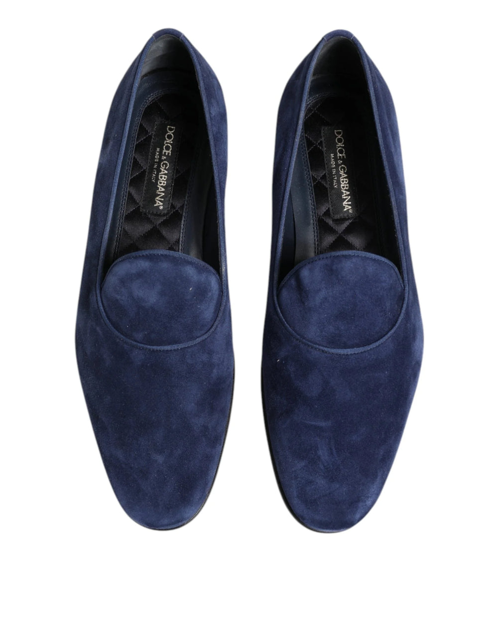 Dolce & Gabbana Blue Velvet DG Logo Loafers Formal Shoes - EU44/US11 - Flats