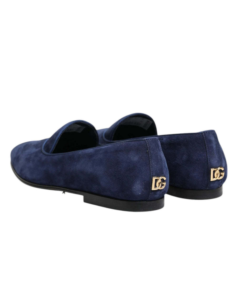 Dolce & Gabbana Blue Velvet DG Logo Loafers Formal Shoes - EU44/US11 - Flats