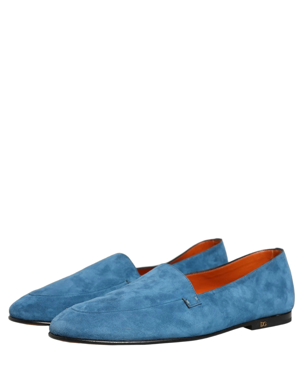 Dolce & Gabbana Blue Velvet Slip On Men Flats Loafers Shoes - EU43/US10