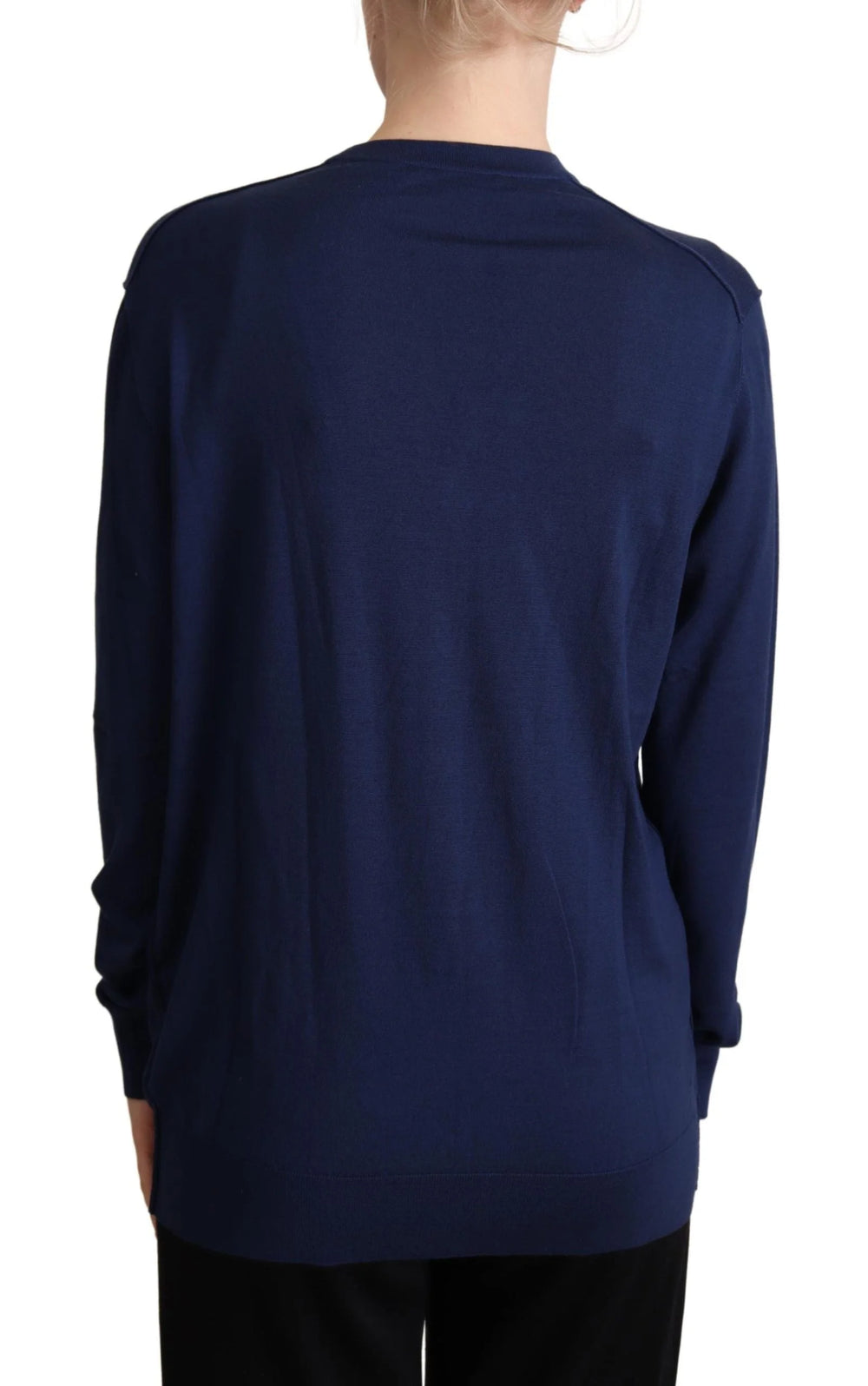 Dolce & Gabbana Blue Virgin Wool Button Down Cardigan Sweater - IT42|M - Cardigans