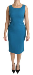 Dolce & Gabbana Blue Virgin Wool Casual Dress - IT36 | XS