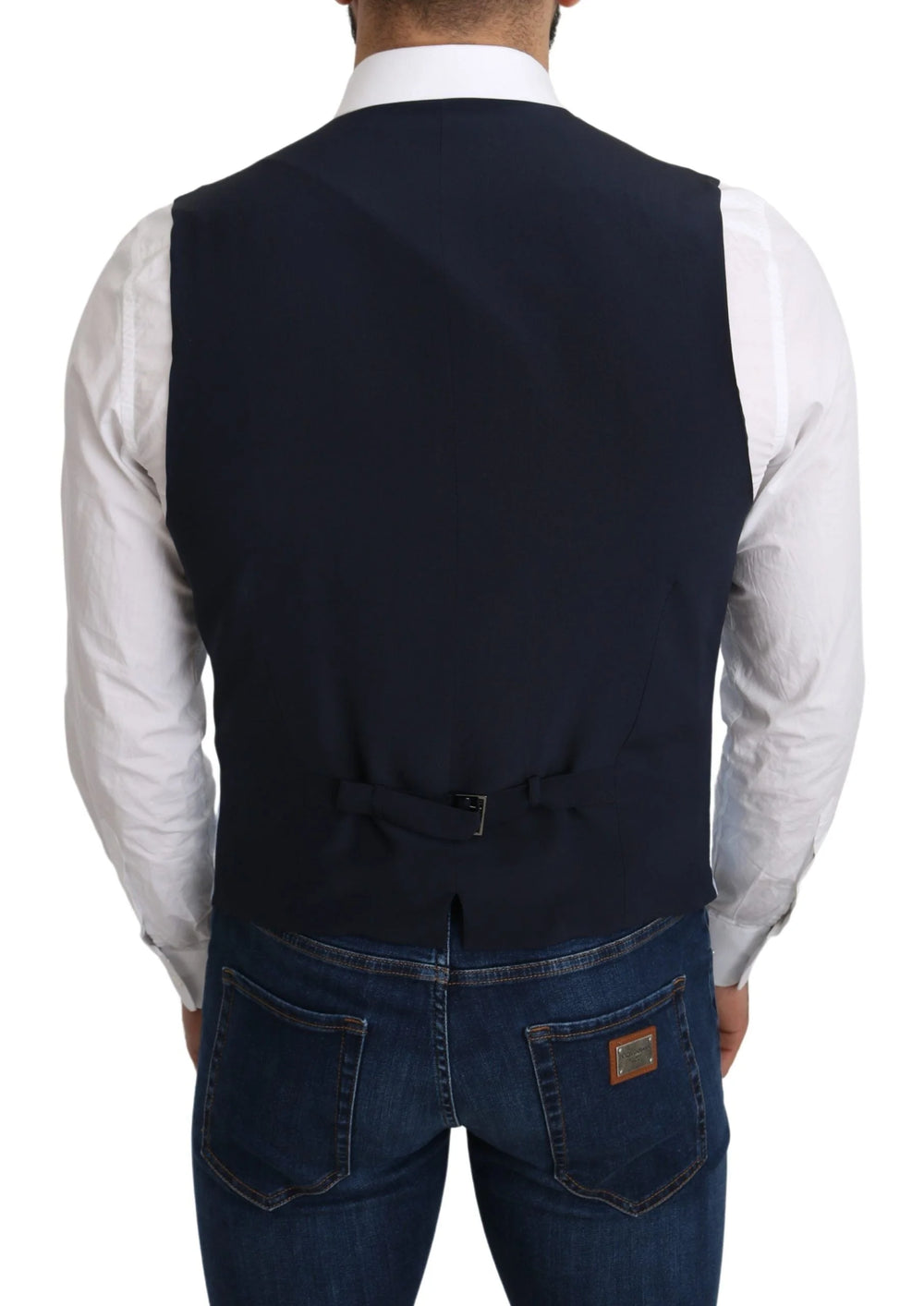 Dolce & Gabbana Blue Viscose Stretch Formal Coat Vest - IT48 | M - Vests