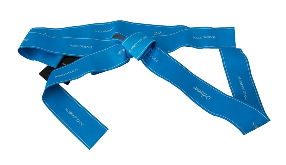 Dolce & Gabbana Blue Waist Ribbon Wide Bow Belt - IT36 | XS - Belts