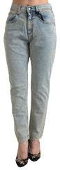 Dolce & Gabbana Blue Washed Cotton Mid Waist Skinny Jeans - IT40|S - Jeans