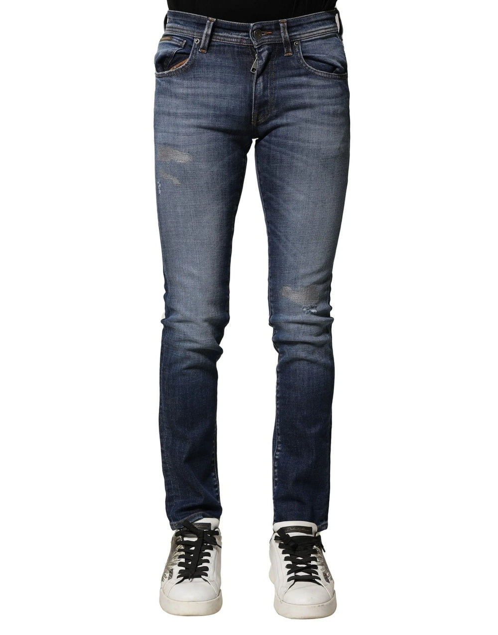 Dolce & Gabbana Blue Washed Cotton Slim Fit Men Denim Jeans - IT44 | XS - Jeans