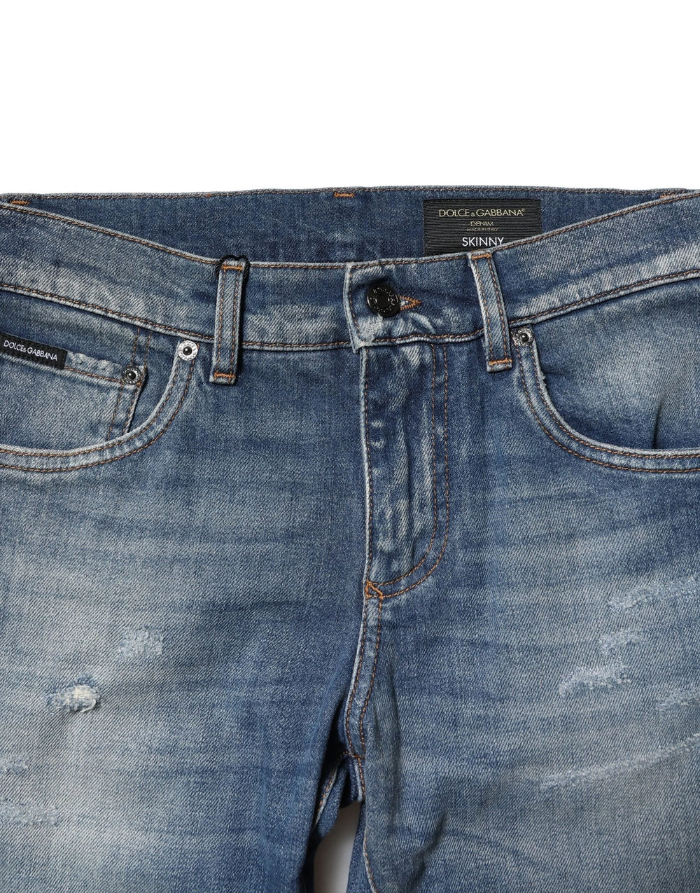 Dolce & Gabbana Blue Washed Cotton Slim Fit Men Denim Jeans - IT44 | XS - Jeans