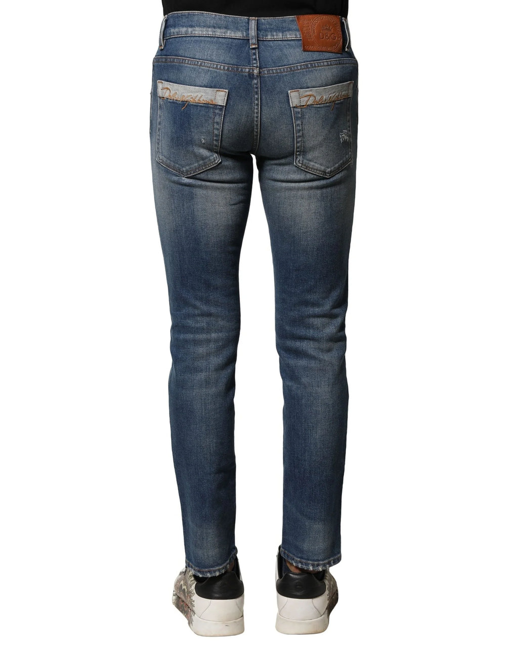 Dolce & Gabbana Blue Washed Cotton Slim Fit Men Denim Jeans - IT44 | XS - Jeans