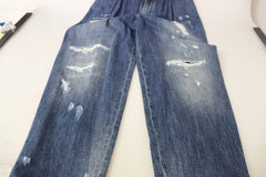 Dolce & Gabbana Blue Washed High Waist Loose Fit Pants - IT40|S - Jeans