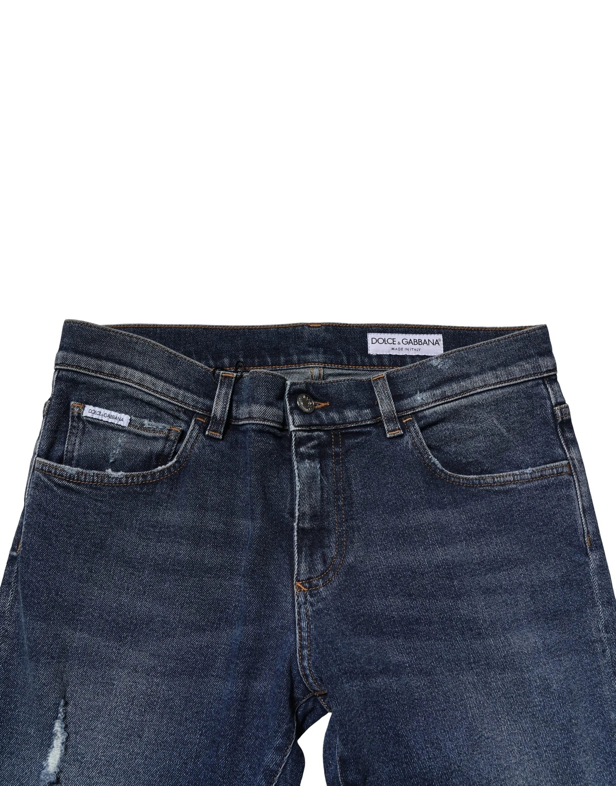 Dolce & Gabbana Blue Washed Skinny Cotton Denim Jeans - IT48 | M - Jeans